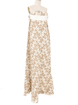 Travilla Lace Strapless Gown Dress arcadeshops.com