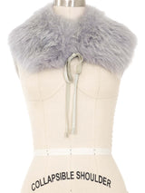 Prada Silver Fox Fur Collar Accessory arcadeshops.com