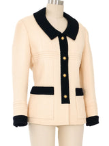 1993 Chanel Black and White Boucle Skirt Suit Suit arcadeshops.com