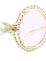 Ultra Sudan Pink Lens Rhinestone Sunglasses Accessory arcadeshops.com