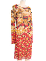 Jean Paul Gaultier Soleil Floral Cold Shoulder Dress