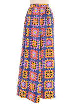 1970s Valentino Crochet Printed Skirt Ensemble Suit arcadeshops.com