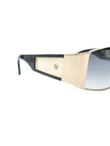 Valentino Gold Cage Framed Sunglasses