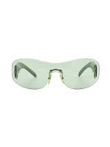Gucci Teal Shield Sunglasses Accessory arcadeshops.com