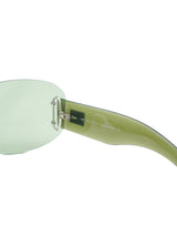 Gucci Teal Shield Sunglasses Accessory arcadeshops.com