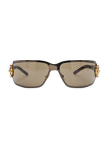 Gucci Bamboo Accented Wraparound Sunglasses
