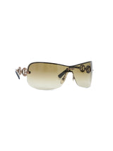 Gucci Chain Accented Wraparound Sunglasses