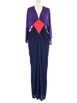 Tan Giudicelli Angel Sleeve Jersey Dress