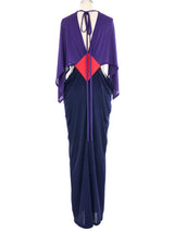 Tan Giudicelli Angel Sleeve Jersey Dress