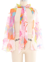 Floral Tie Collar Shawl Accessory arcadeshops.com