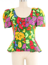Oscar de la Renta Floral Skirt Suit Suit arcadeshops.com