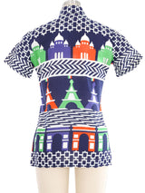 Lanvin Landmark Printed Short Sleeve Top Top arcadeshops.com