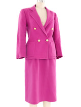 Yves Saint Laurent Orchid Wool Skirt Suit Suit arcadeshops.com