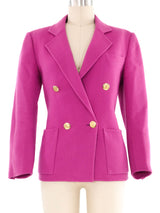 Yves Saint Laurent Orchid Wool Skirt Suit Suit arcadeshops.com