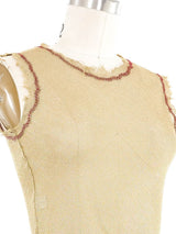 1998 Prada Gold Mesh Topstitch Tank Top arcadeshops.com