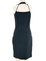 Celine Black Cowl Neck Halter Dress Dress arcadeshops.com