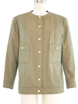 Chanel Khaki Green Military Inspired Skirt Suit Suit arcadeshops.com
