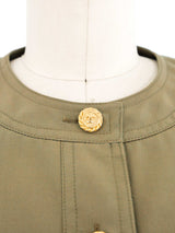 Chanel Khaki Green Military Inspired Skirt Suit Suit arcadeshops.com