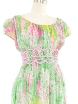 Blumarine Silk Chiffon Watercolor Dress Dress arcadeshops.com