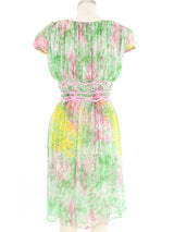 Blumarine Silk Chiffon Watercolor Dress Dress arcadeshops.com