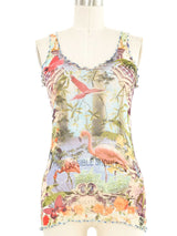 Jean Paul Gaultier Tropics Mesh Tank Top arcadeshops.com