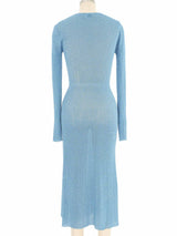Lanvin Metallic Ribbed Knit Dress Dress arcadeshops.com