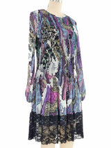 Vivienne Tam Pleated Mesh Mini Dress Dress arcadeshops.com