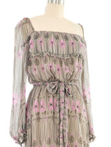 Miu Miu Floral Silk Dress Dress arcadeshops.com