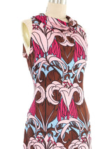 Prada Printed Cowl Neck Dress Dress arcadeshops.com