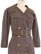 1970s Floral Printed Trench Coat Jacket arcadeshops.com