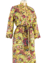 1960s Quilted Floral Robe Jacket arcadeshops.com