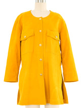 Escada Mustard Lambskin Jacket Jacket arcadeshops.com