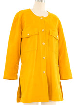 Escada Mustard Lambskin Jacket Jacket arcadeshops.com