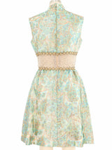 Saks Fifth Avenue Sheer Midriff Metallic Dress Dress arcadeshops.com