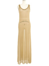 Jean Paul Gaultier Taupe Mesh Tank Dress