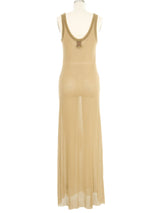 Jean Paul Gaultier Taupe Mesh Tank Dress
