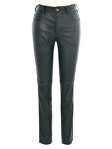Gucci Embroidered Leather Skinny Trousers