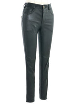 Gucci Embroidered Leather Skinny Trousers