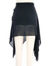 Clements Ribeiro Asymmetrical Chiffon Skirt Bottom arcadeshops.com