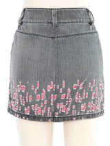 Chanel Distressed Denim Mini Skirt Bottom arcadeshops.com