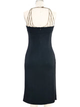 Paco Rabanne Chain Accented Black Dress