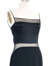 Geoffrey Beene Sheer Panel Little Black Dress