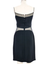 Geoffrey Beene Sheer Panel Little Black Dress