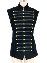 Erez Suede Military Inspired Sleeveless Jacket