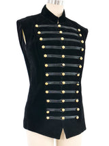 Erez Suede Military Inspired Sleeveless Jacket