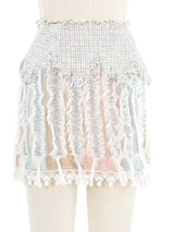 2004 Chanel Tweed and Net MIni Skirt Bottom arcadeshops.com