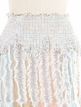 2004 Chanel Tweed and Net MIni Skirt Bottom arcadeshops.com