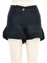 Chanel Ruffled Crepe Micro Shorts Bottom arcadeshops.com