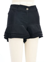 Chanel Ruffled Crepe Micro Shorts Bottom arcadeshops.com