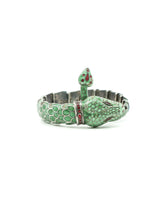 Sterling and Enamel Articulated Snake Bracelet